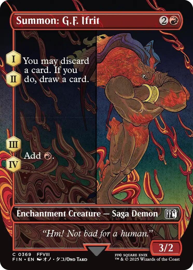 Image for Summon: G.F. Ifrit (Borderless) (369) (FINAL FANTASY) - Magic: The Gathering