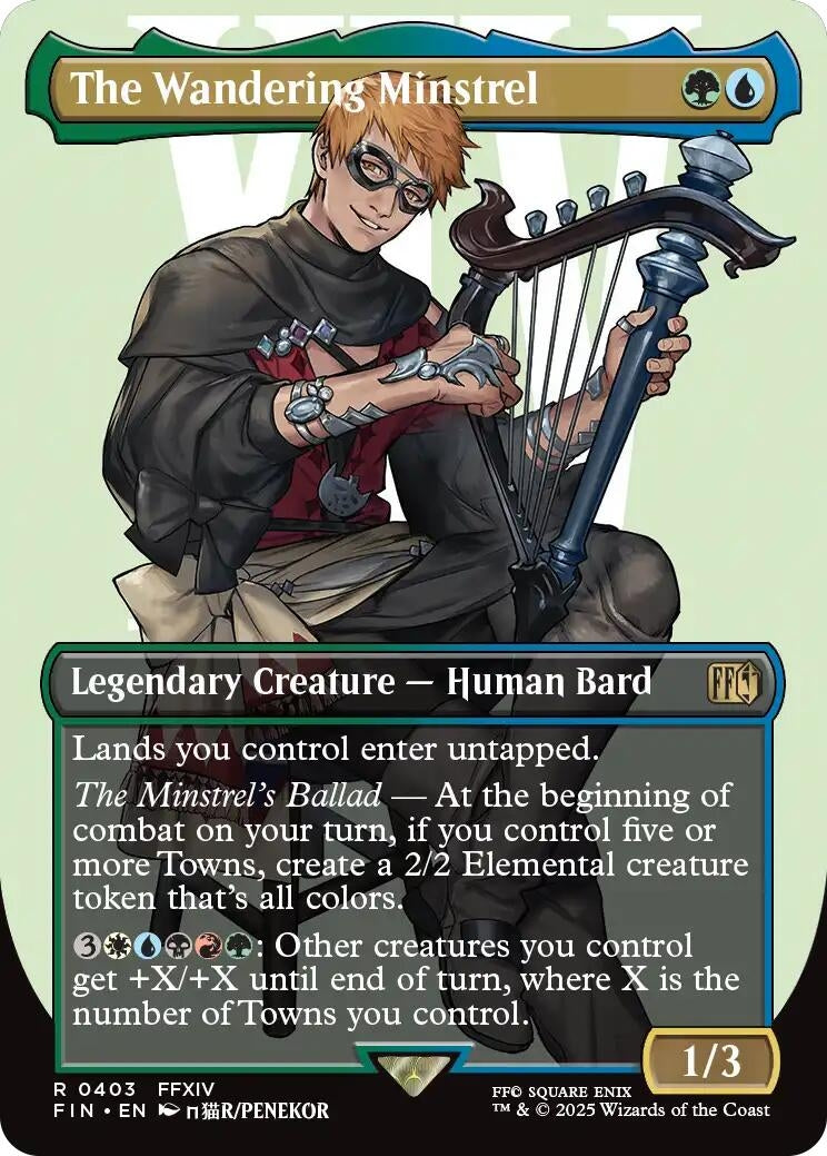 Image for The Wandering Minstrel (Borderless) (403) (FINAL FANTASY) - Magic: The Gathering