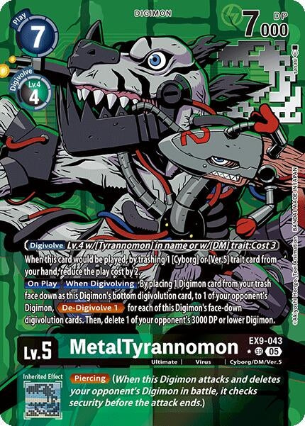 Image for MetalTyrannomon (Alternate Art) (EX9-043 SR) (Versus Monsters) (EX-09) - Digimon Card Game