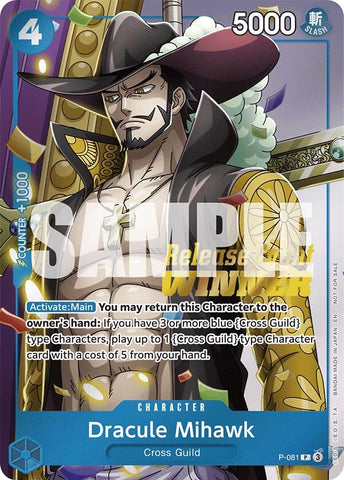 Image for Dracule Mihawk (OP11 Release Event Winner) (P-081) (One Piece Promotion Cards) - One Piece Card Game