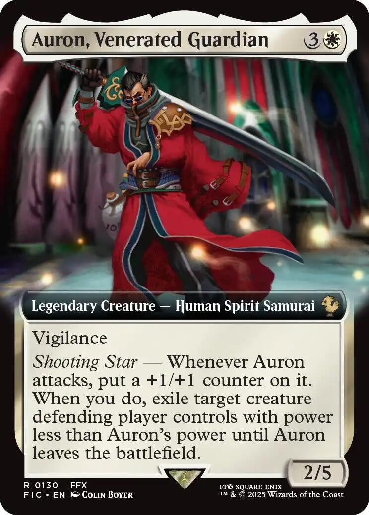 Image for Auron, Venerated Guardian (Extended Art) (130) (Commander: FINAL FANTASY) - Magic: The Gathering