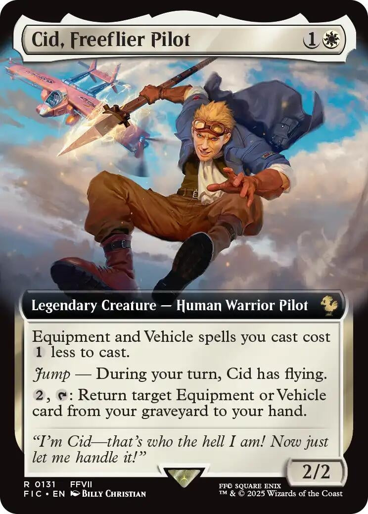 Image for Cid, Freeflier Pilot (Extended Art) (131) (Commander: FINAL FANTASY) - Magic: The Gathering