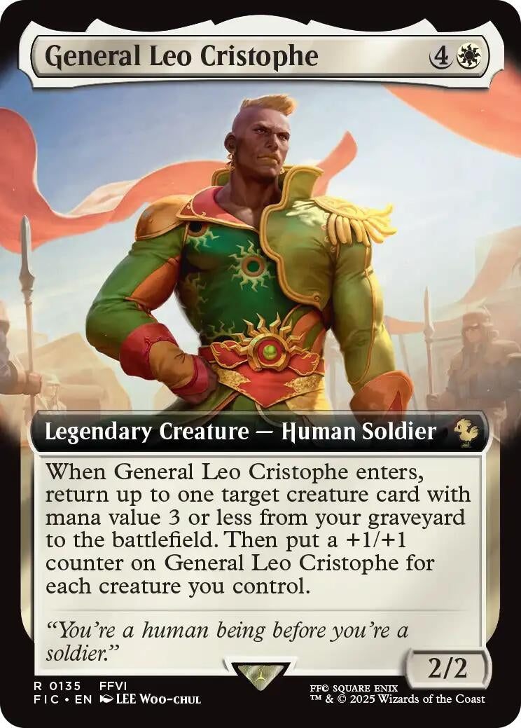 Image for General Leo Cristophe (Extended Art) (135) (Commander: FINAL FANTASY) - Magic: The Gathering