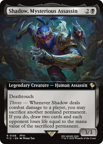 Image for Shadow, Mysterious Assassin (Extended Art) (148) (Commander: FINAL FANTASY) - Magic: The Gathering