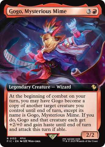 Image for Gogo, Mysterious Mime (Extended Art) (153) (Commander: FINAL FANTASY) - Magic: The Gathering