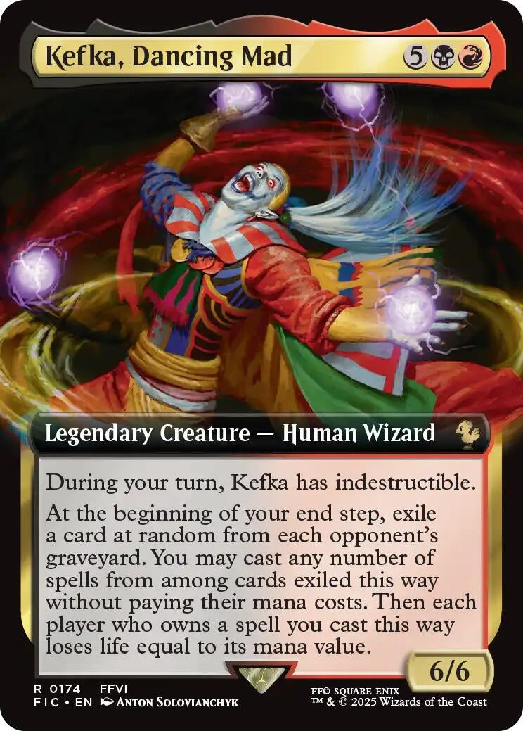 Image for Kefka, Dancing Mad (Extended Art) (174) (Commander: FINAL FANTASY) - Magic: The Gathering