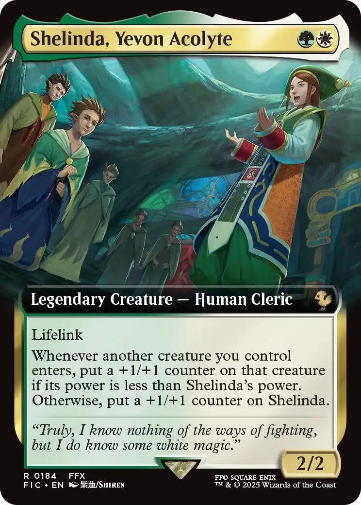 Image for Shelinda, Yevon Acolyte (Extended Art) (184) (Commander: FINAL FANTASY) - Magic: The Gathering