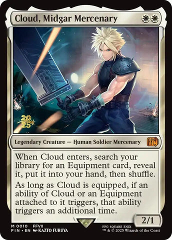 Image for Cloud, Midgar Mercenary (10) (Prerelease Cards) - Magic: The Gathering