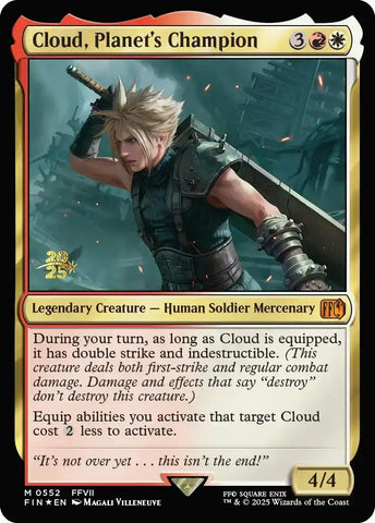 Image for Cloud, Planet's Champion (552) (Prerelease Cards) - Magic: The Gathering