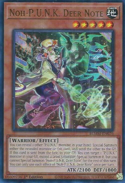 Image for Noh-P.U.N.K. Deer Note (BLMM-EN076) (Battles of Legend: Monster Mayhem) - YuGiOh
