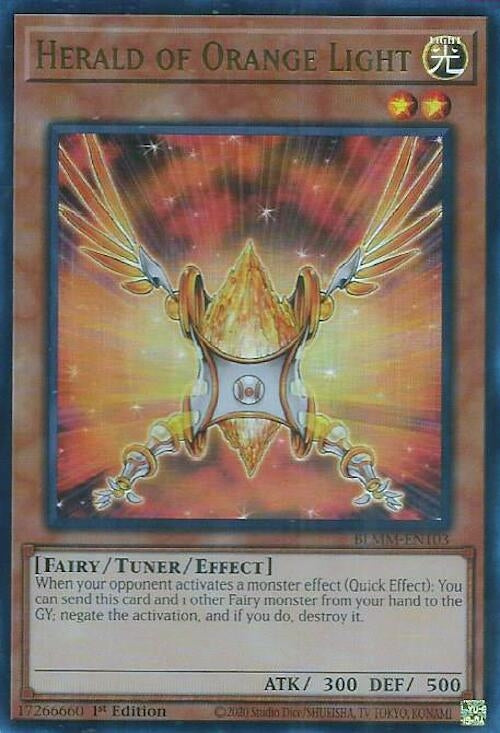 Image for Herald of Orange Light (BLMM-EN103) (Battles of Legend: Monster Mayhem) - YuGiOh