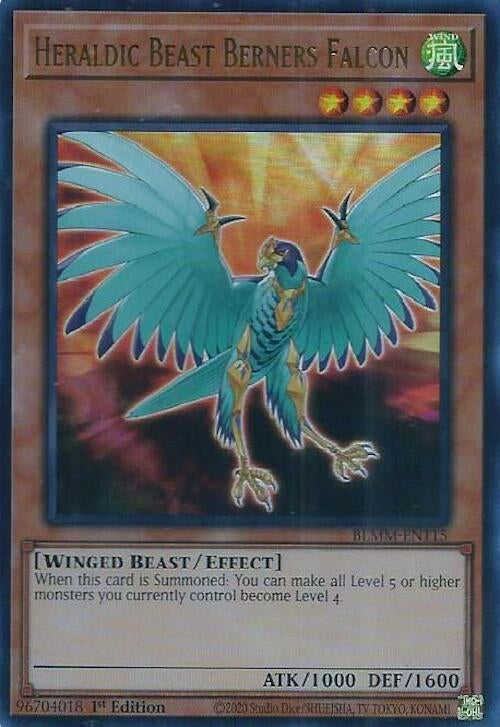 Image for Heraldic Beast Berners Falcon (BLMM-EN115) (Battles of Legend: Monster Mayhem) - YuGiOh