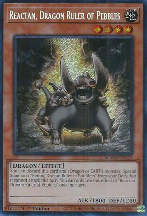 Image for Reactan, Dragon Ruler of Pebbles (BLMM-EN121) (Battles of Legend: Monster Mayhem) - YuGiOh
