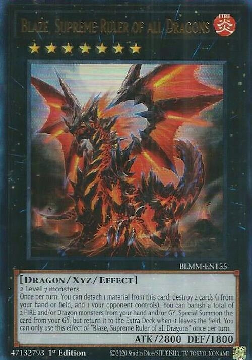 Image for Blaze, Supreme Ruler of all Dragons (BLMM-EN155) (Battles of Legend: Monster Mayhem) - YuGiOh