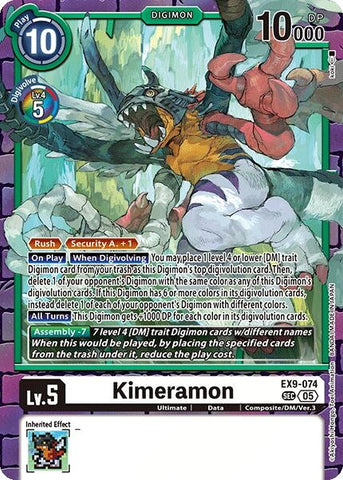 Image for Kimeramon (EX9-074 SEC) (Versus Monsters) - Digimon Card Game