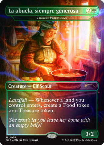 Image for La abuela, siempre generosa - Tireless Provisioner (Rainbow Foil) (2057) (Secret Lair Drop Series) - Magic: The Gathering