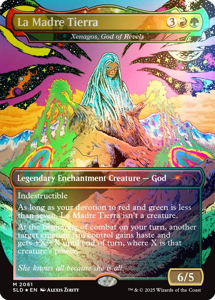 Image for La Madre Tierra - Xenagos, God of Revels (Rainbow Foil) (2061) (Secret Lair Drop Series) - Magic: The Gathering