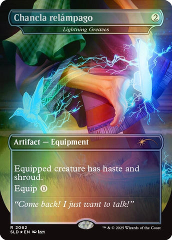 Image for Chancla relámpago - Lightning Greaves (Rainbow Foil) (2062) (Secret Lair Drop Series) - Magic: The Gathering