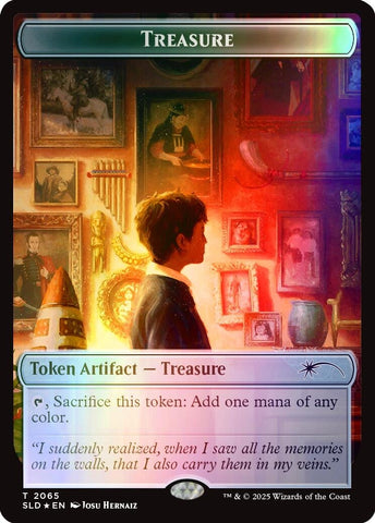 Image for Treasure Token (2065) (Rainbow Foil) (2065) (Secret Lair Drop Series) - Magic: The Gathering
