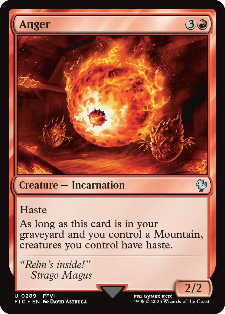 Image for Anger (Surge Foil) (289) (Commander: FINAL FANTASY) - Magic: The Gathering