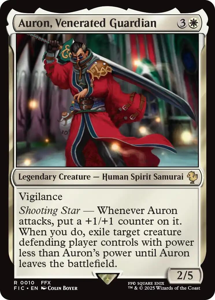 Image for Auron, Venerated Guardian (Surge Foil) (10) (Commander: FINAL FANTASY) - Magic: The Gathering