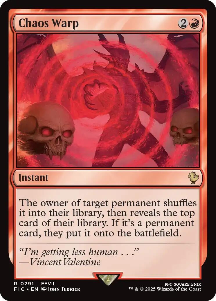 Image for Chaos Warp (Surge Foil) (291) (Commander: FINAL FANTASY) - Magic: The Gathering