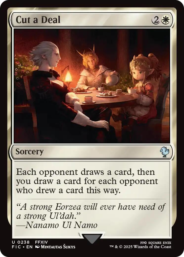 Image for Cut a Deal (Surge Foil) (238) (Commander: FINAL FANTASY) - Magic: The Gathering