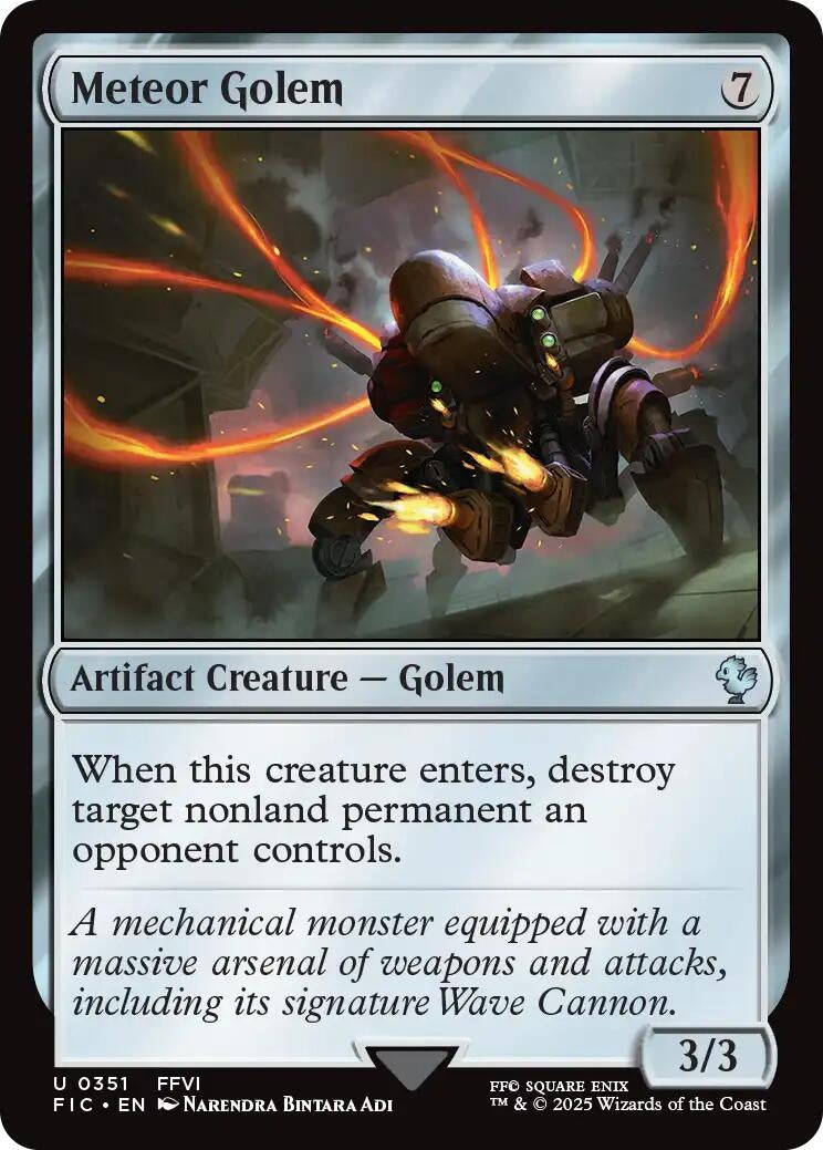 Image for Meteor Golem (Surge Foil) (351) (FINAL FANTASY) - Magic: The Gathering
