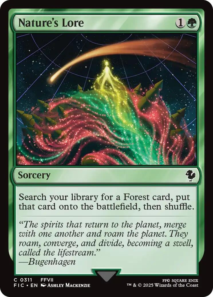 Image for Nature's Lore (Surge Foil) (311) (FINAL FANTASY) - Magic: The Gathering