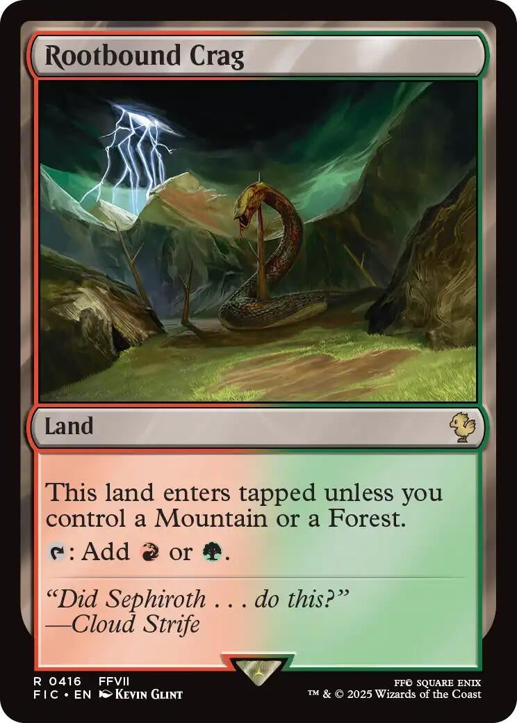 Image for Rootbound Crag (Surge Foil) (416) (FINAL FANTASY) - Magic: The Gathering