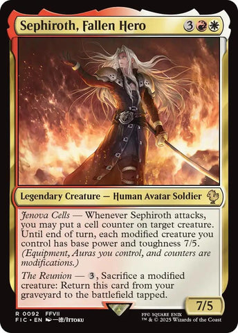 Image for Sephiroth, Fallen Hero (Surge Foil) (92) (FINAL FANTASY) - Magic: The Gathering
