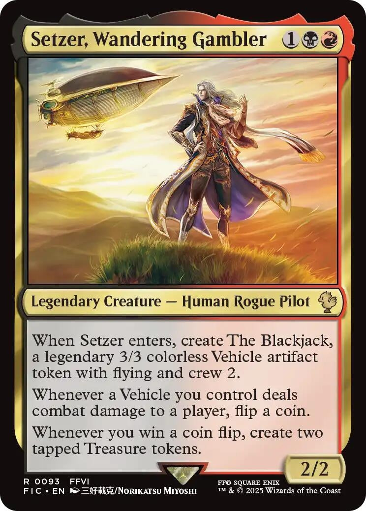 Image for Setzer, Wandering Gambler (Surge Foil) (93) (FINAL FANTASY) - Magic: The Gathering