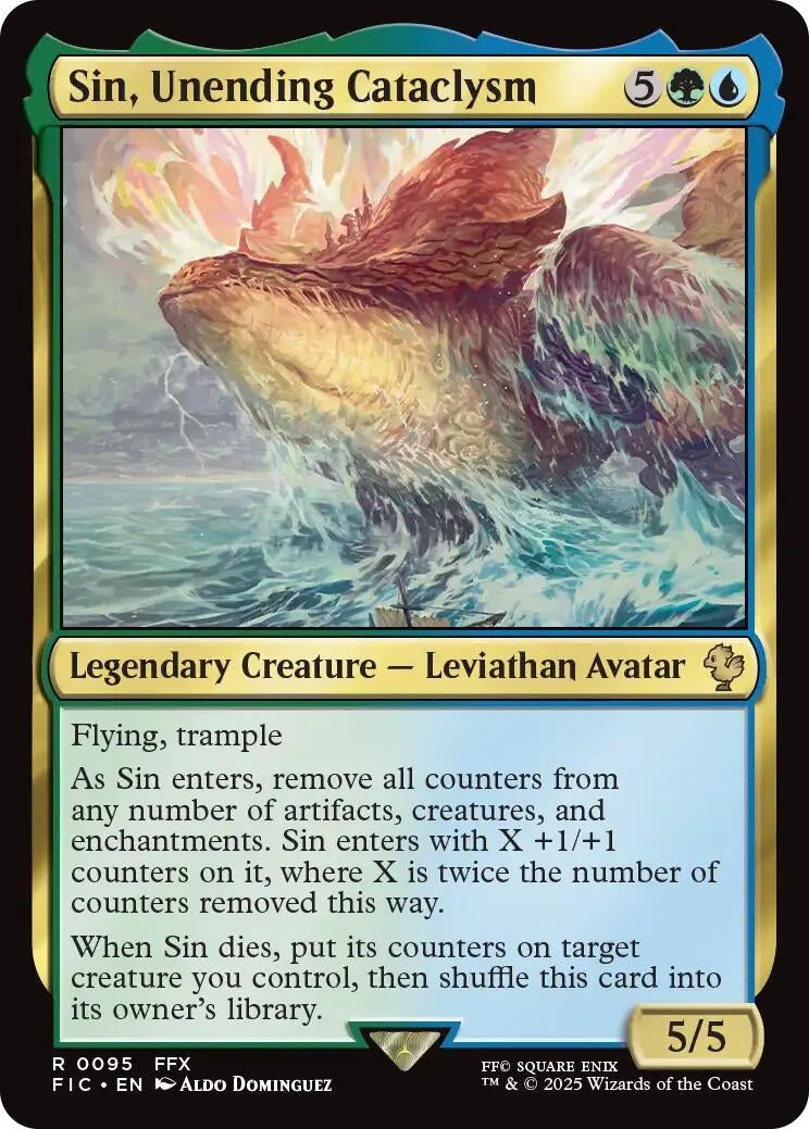 Image for Sin, Unending Cataclysm (Surge Foil) (95) (FINAL FANTASY) - Magic: The Gathering
