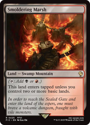 Image for Smoldering Marsh (Surge Foil) (425) (FINAL FANTASY) - Magic: The Gathering