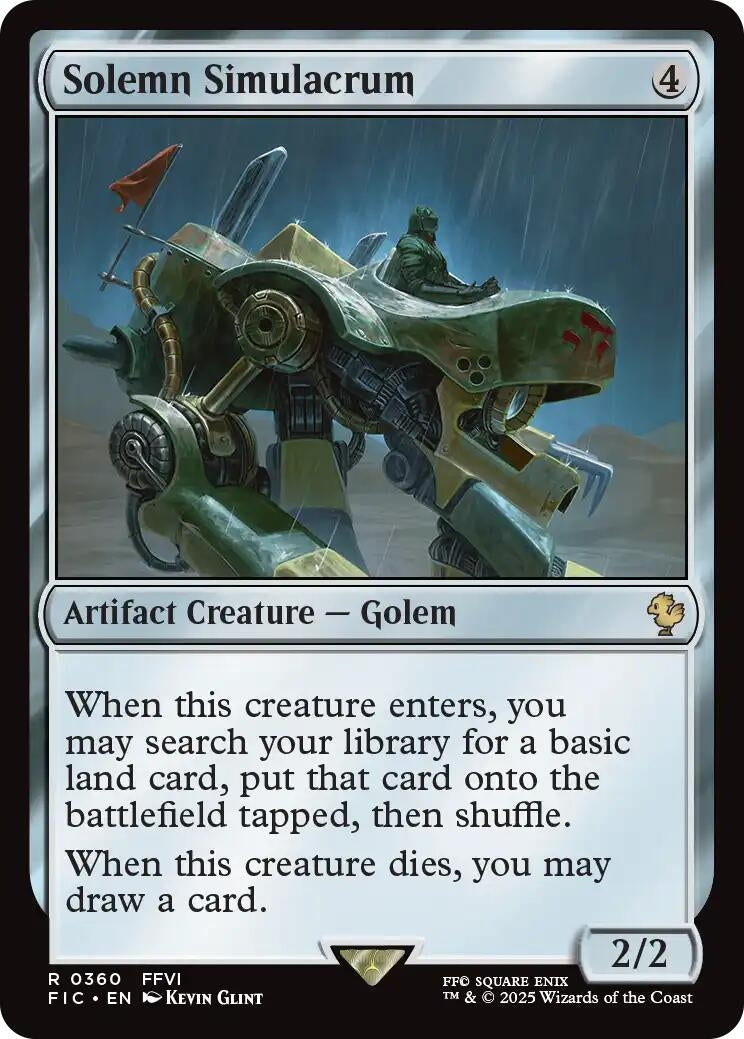 Image for Solemn Simulacrum (Surge Foil) (360) (FINAL FANTASY) - Magic: The Gathering