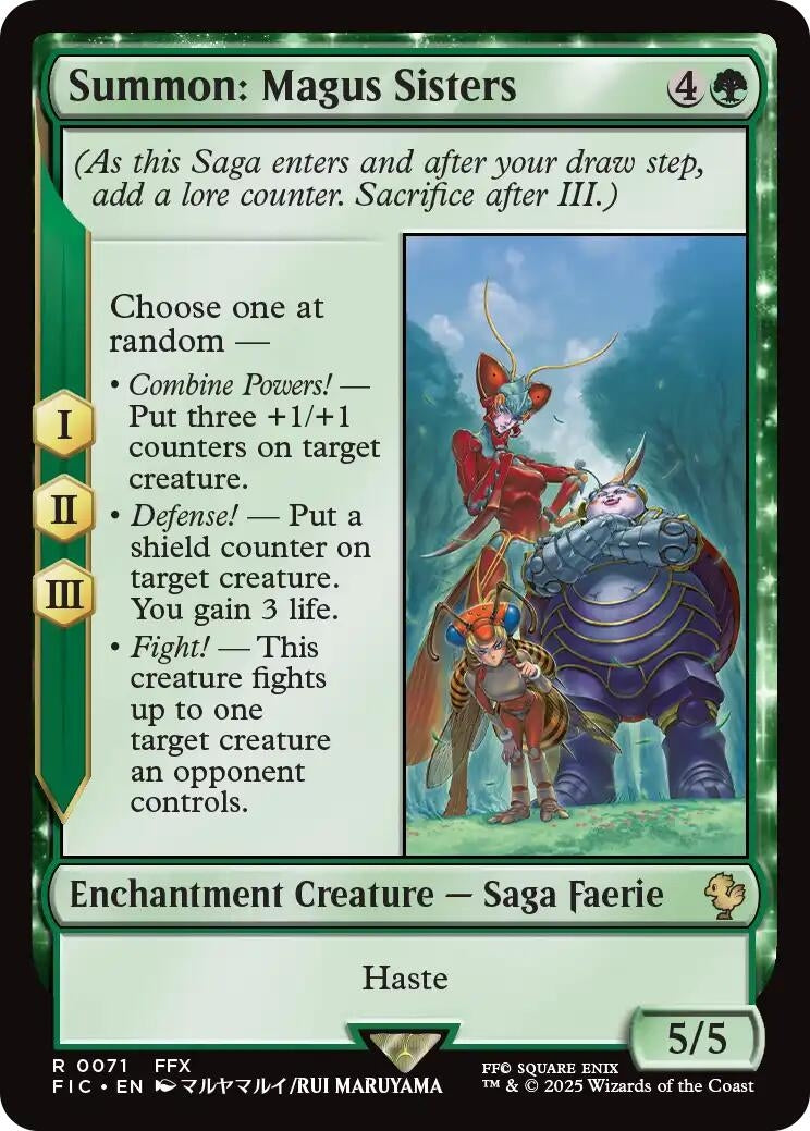 Image for Summon: Magus Sisters (Surge Foil) (71) (FINAL FANTASY) - Magic: The Gathering