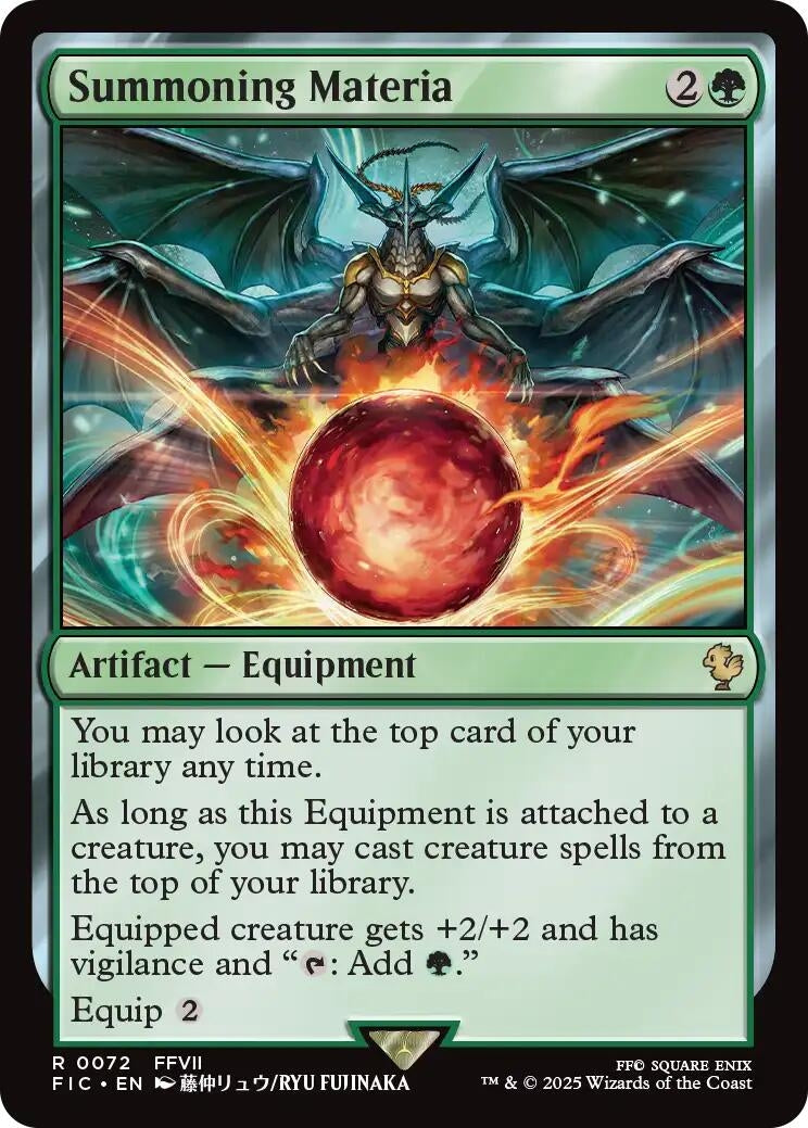 Image for Summoning Materia (Surge Foil) (72) (FINAL FANTASY) - Magic: The Gathering