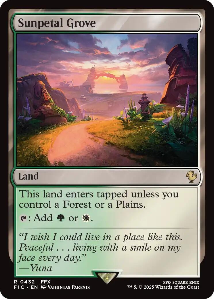 Image for Sunpetal Grove (Surge Foil) (432) (FINAL FANTASY) - Magic: The Gathering