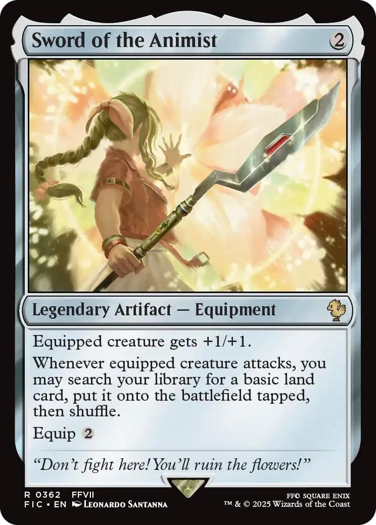 Image for Sword of the Animist (Surge Foil) (362) (FINAL FANTASY) - Magic: The Gathering