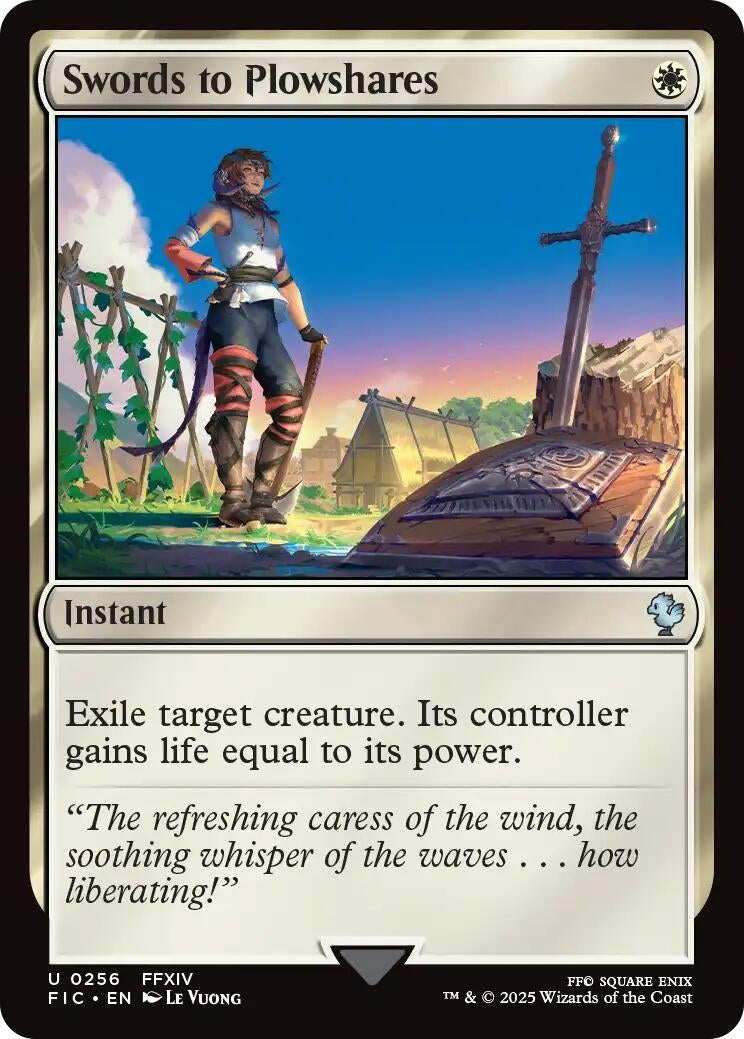 Image for Swords to Plowshares (Surge Foil) (256) (FINAL FANTASY) - Magic: The Gathering