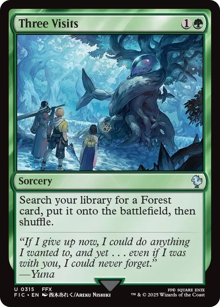 Image for Three Visits (Surge Foil) (315) (FINAL FANTASY) - Magic: The Gathering