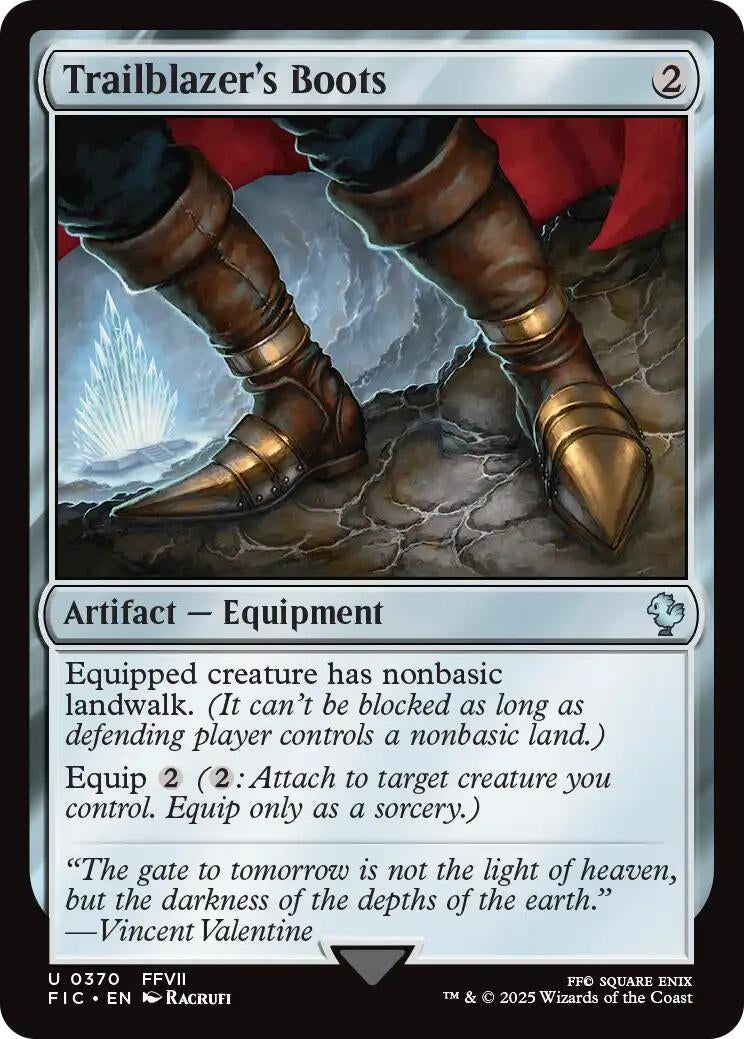 Image for Trailblazer's Boots (Surge Foil) (370) (FINAL FANTASY) - Magic: The Gathering