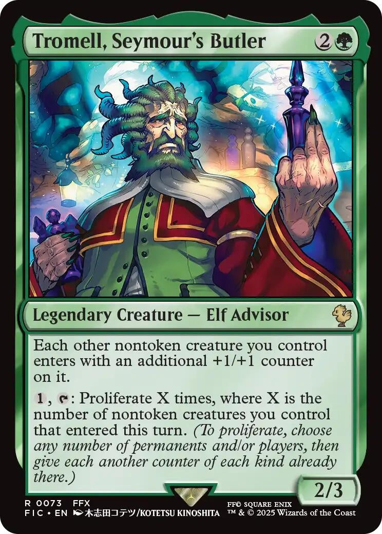 Image for Tromell, Seymour's Butler (Surge Foil) (73) (FINAL FANTASY) - Magic: The Gathering