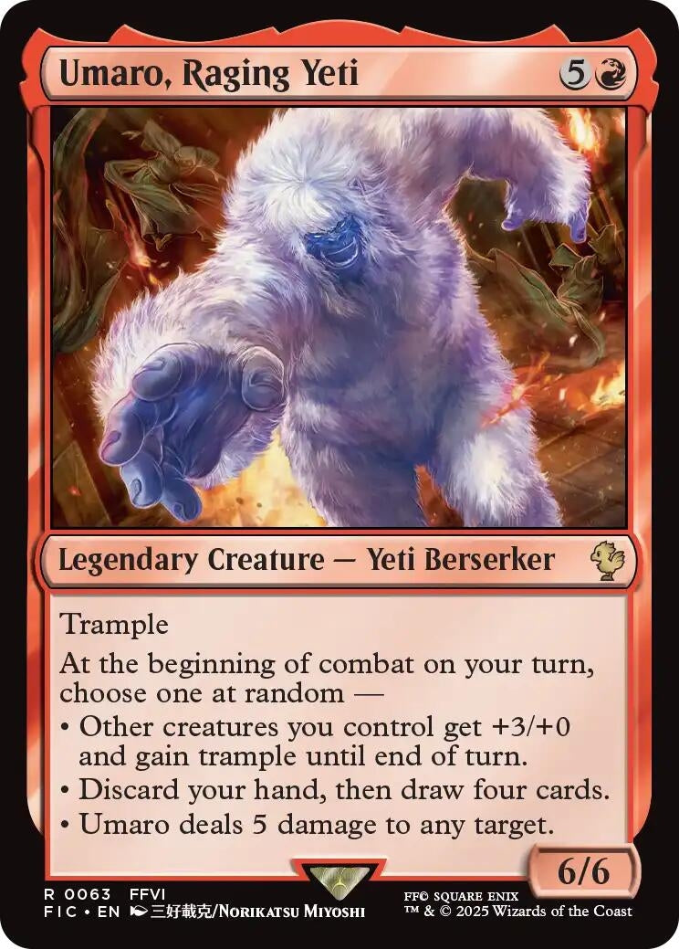 Image for Umaro, Raging Yeti (Surge Foil) (63) (FINAL FANTASY) - Magic: The Gathering