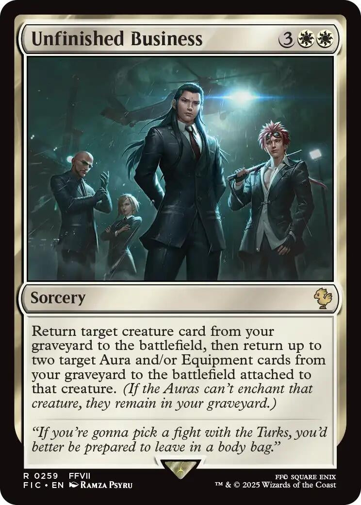 Image for Unfinished Business (Surge Foil) (259) (FINAL FANTASY) - Magic: The Gathering