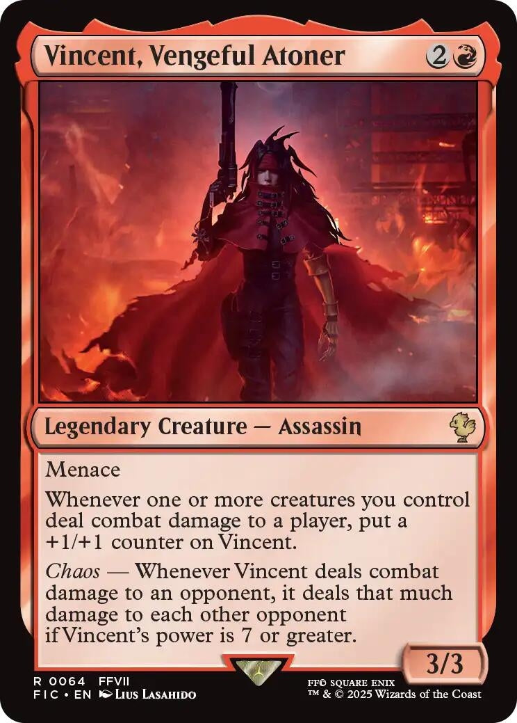 Image for Vincent, Vengeful Atoner (Surge Foil) (64) (FINAL FANTASY) - Magic: The Gathering