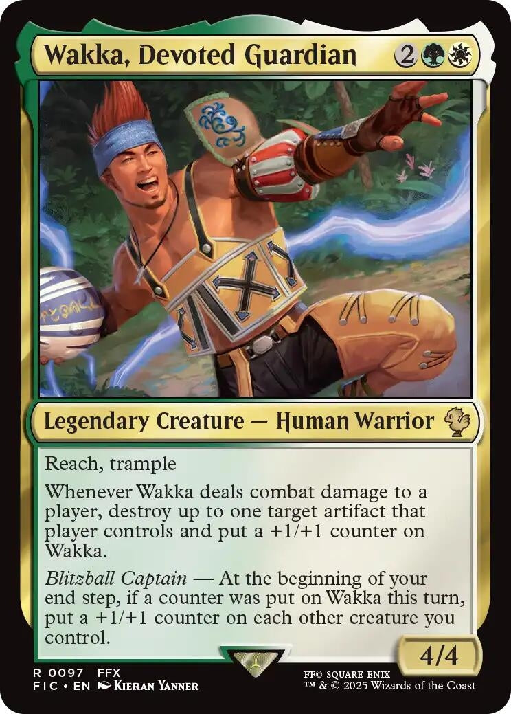Image for Wakka, Devoted Guardian (Surge Foil) (97) (FINAL FANTASY) - Magic: The Gathering