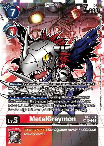 Image for MetalGreymon (SP) (EX9-011 SR) (Versus Monsters) - Digimon Card Game