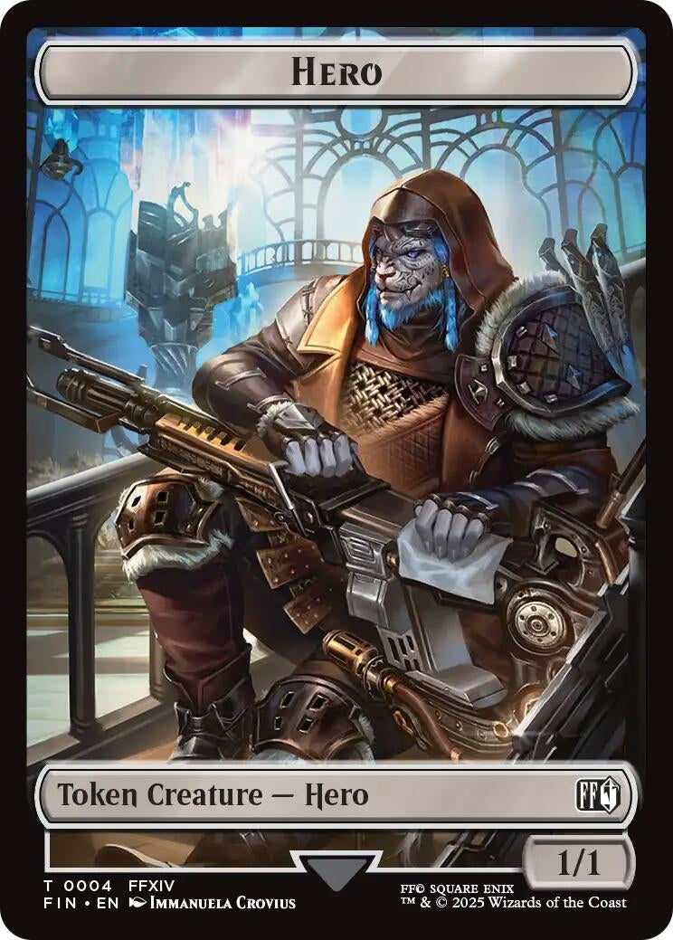 Image for Hero (0004) // Wizard (0015) Double-Sided Token (4 // 15) - Magic: The Gathering
