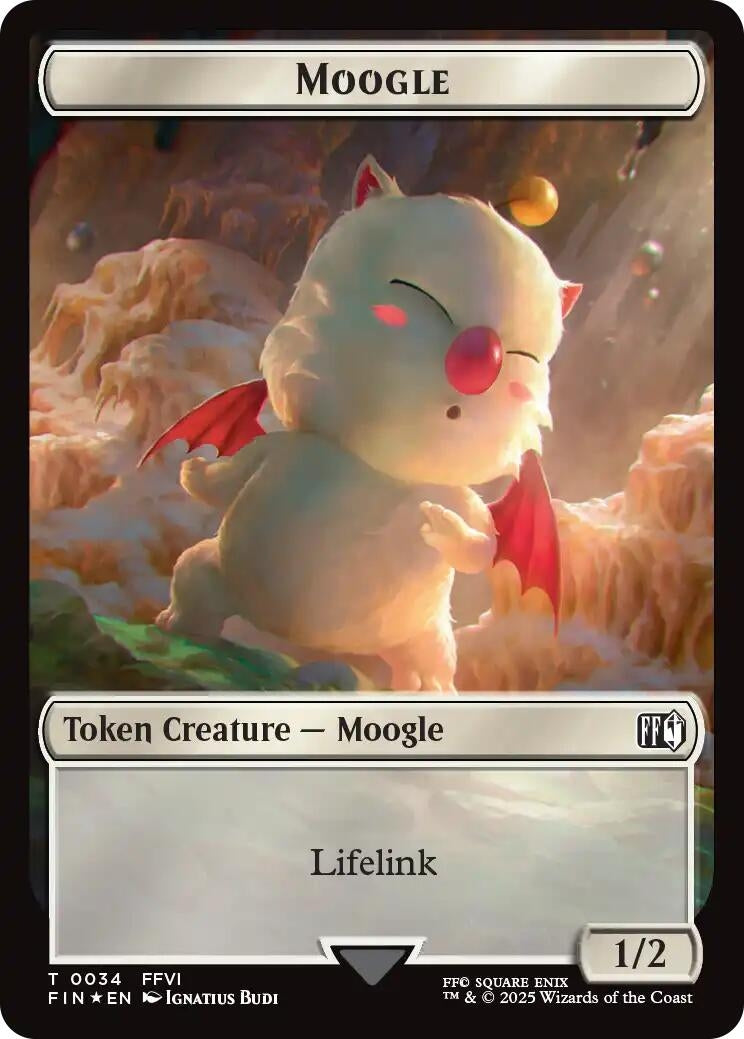 Image for Moogle // Zombie Double-Sided Token (Surge Foil) (34 // 6) (FINAL FANTASY) - Magic: The Gathering